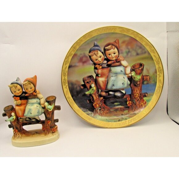 Vintage Collection of  Hummel Goebel W Germany "Coquettes" & Decor PLate Bundle - Picture 1 of 15